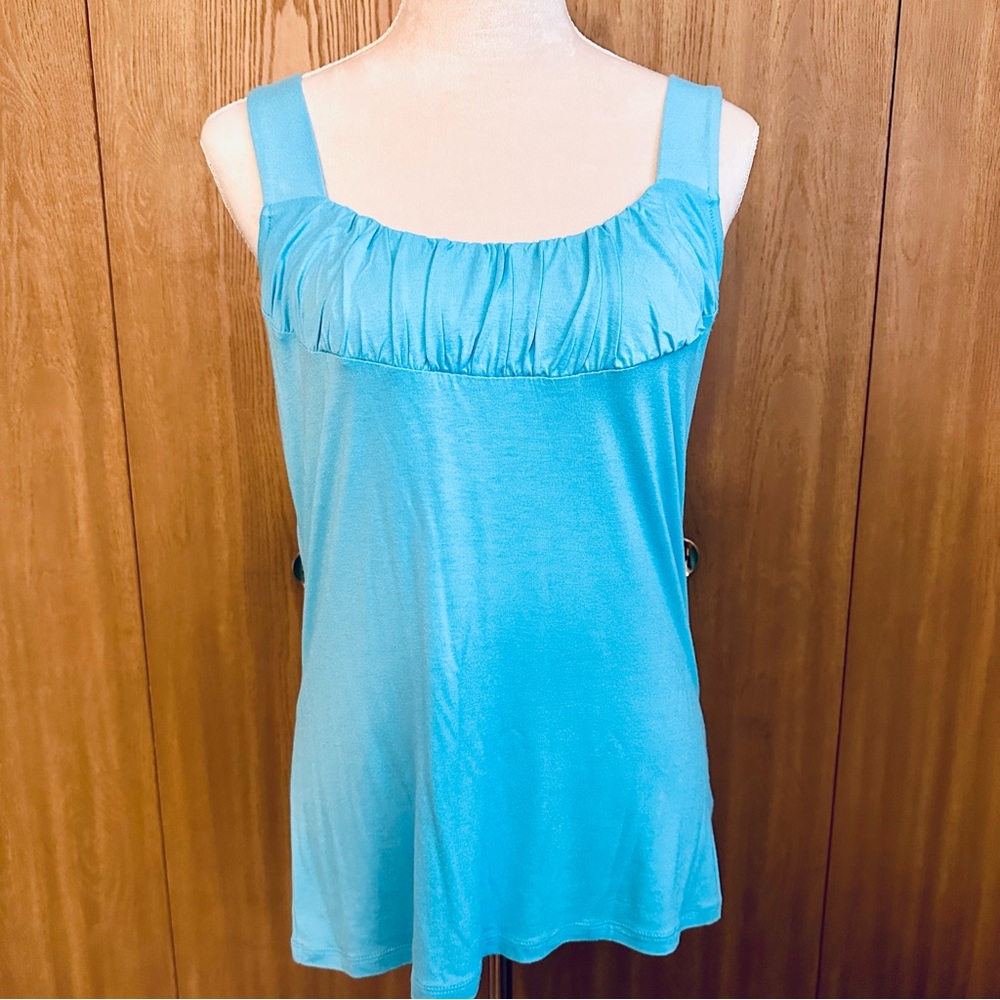 Women’s INC Ruched Tank, Aqua, NWOT, XL